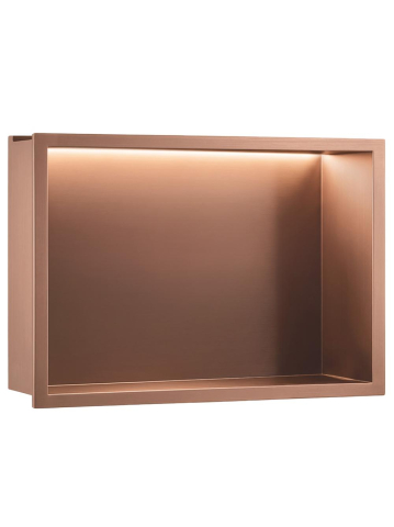 Raft baie incastrat perete LED Rea 30x45 cupru periat 480x330x100 mm [9]