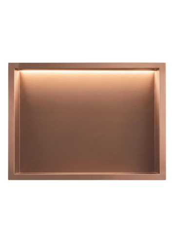 Raft baie incastrat perete LED Rea 30x45 cupru periat 480x330x100 mm [6]