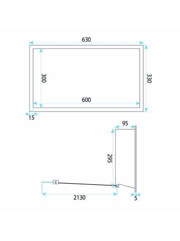 Raft baie incastrat LED Rea cupru periat 630x330x100mm [9]