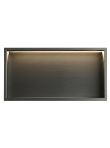 Nișă de baie LED Rea Titan 600x300x100 mm inox cu iluminare integrată [2]