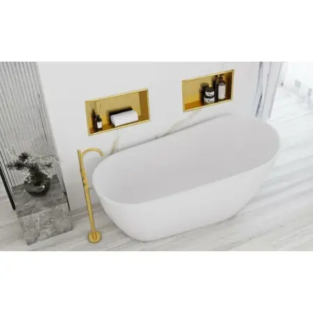 Raft incastrat dreptunghiular auriu periat Rea 30x45x10 cm [4]