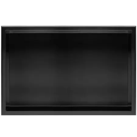 Rafturi incastrate - Raft incastrat dreptunghiular negru mat Rea 30x60x10 cm
