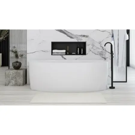 Raft incastrat dreptunghiular negru mat Rea 30x60x10 cm [5]