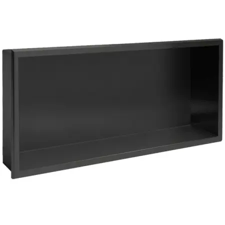 Raft incastrat dreptunghiular negru mat Rea 30x60x10 cm [1]