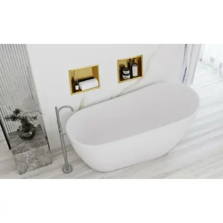 Raft incastrat patrat auriu periat Rea 30x30x10 cm [4]
