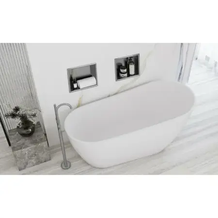 Raft incastrat patrat crom periat Rea 30x30x10 cm [4]