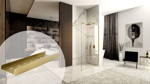 Raft pentru baie SF03 45cm auriu periat [5]