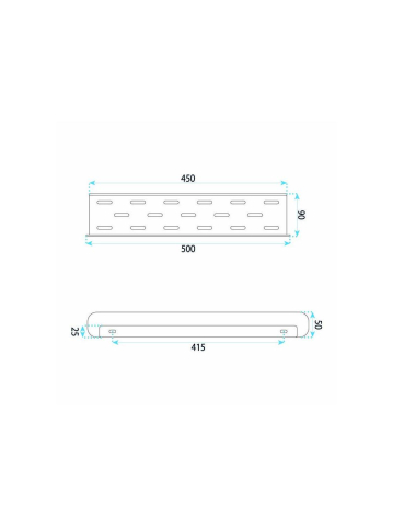 Raft pentru baie Rea SF03 45cm cupru periat inox montaj perete [9]