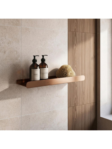 Raft pentru baie Rea SF03 45cm cupru periat inox montaj perete [1]
