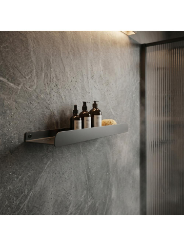 Raft pentru baie Rea SF03 45cm finisaj titan inox montaj perete [4]