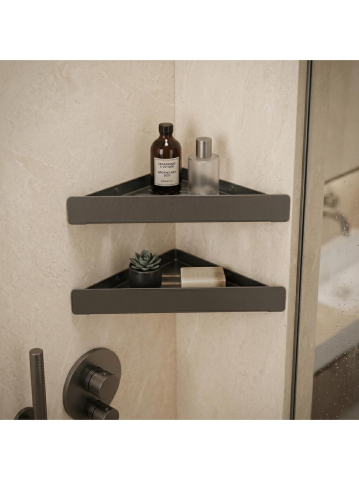 Raft pentru baie colt REA SF07 titan inox 285x145x40 mm [2]