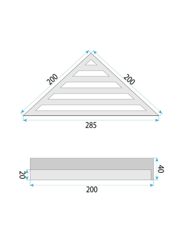 Raft pentru baie colt REA SF07 titan inox 285x145x40 mm [7]