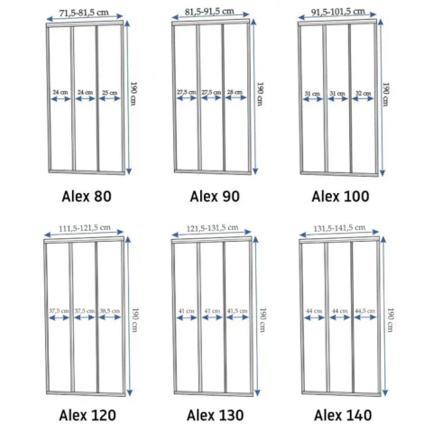 Rea Alex uși de duș 90 cm culisantă auriu periat/sticlă transparentă REA-K2506 [4]