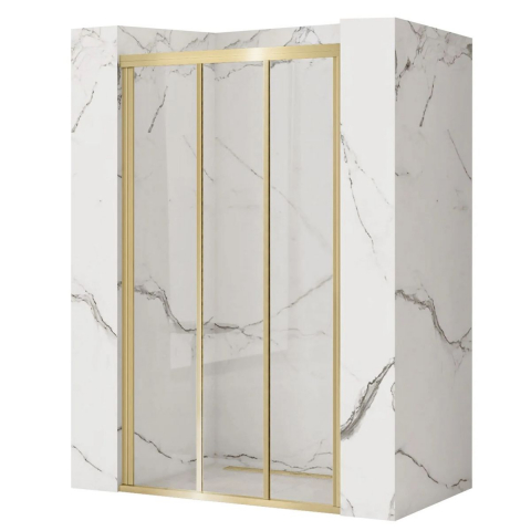 Rea Alex uși de duș 90 cm culisantă auriu periat/sticlă transparentă REA-K2506 [3]