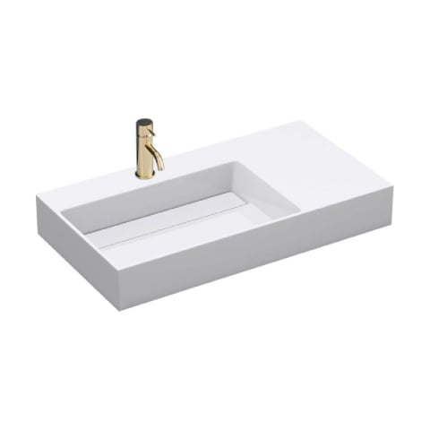 Obiecte Sanitare - Rea Archi 75 lavoar 75x43 cm dreptunghiular de blat alb REA-U4300