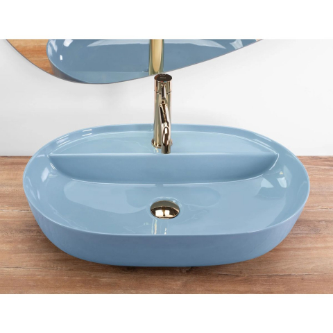 Rea Aura lavoar 60.5x40.5 cm ovale de blat albastru REA-U6618 [3]
