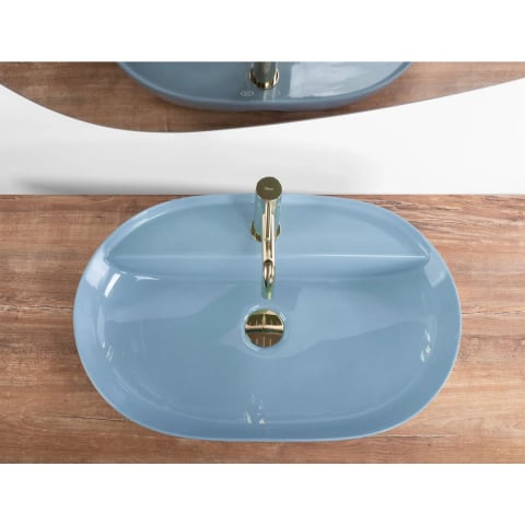 Rea Aura lavoar 60.5x40.5 cm ovale de blat albastru REA-U6618 [4]