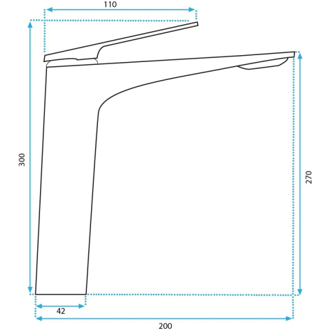 Rea Avalon baterie lavoar stativ crom REA-B5060 [1]