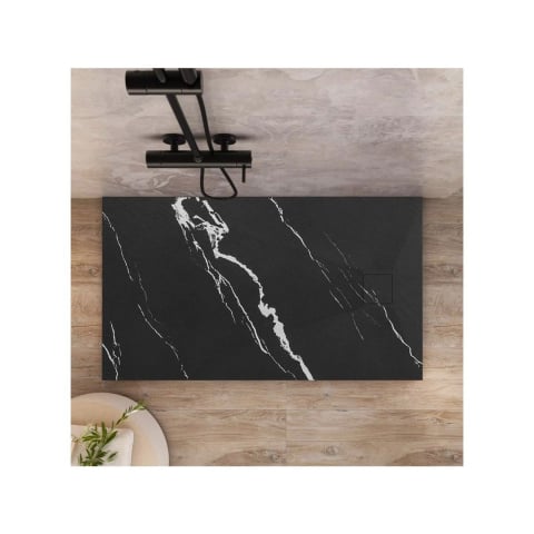 Rea Bazalt Carrara Black cădiță de duș dreptunghiulară x120 cm negru REA-K7009 [5]