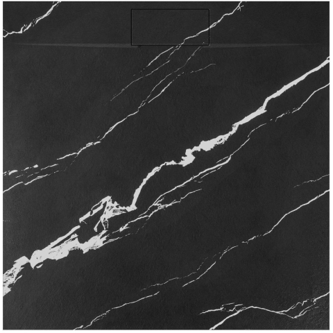 Cadite patrate - Rea Bazalt Carrara Black cădiță de duș pătrată x90 cm negru REA-K7003