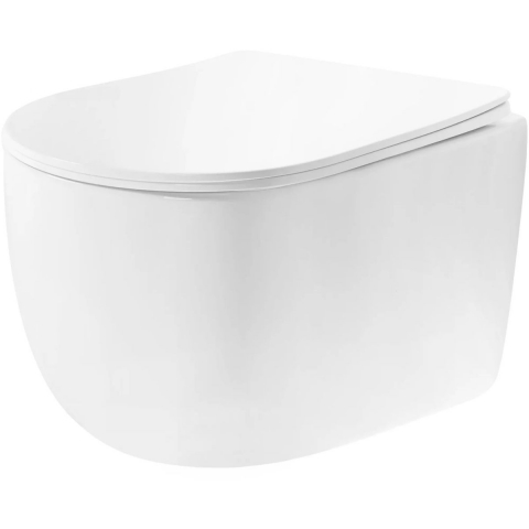 Obiecte Sanitare - Rea Eddy vas wc cu capac soft-close agăţat da alb lucios REA-C6560