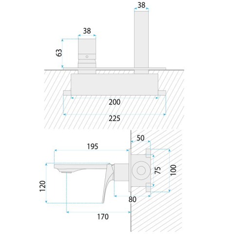 REA Joe baterie de culoare auriu periat [14]