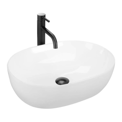 Obiecte Sanitare - Rea Lisa lavoar 49x35 cm ovale de blat alb REA-U6022