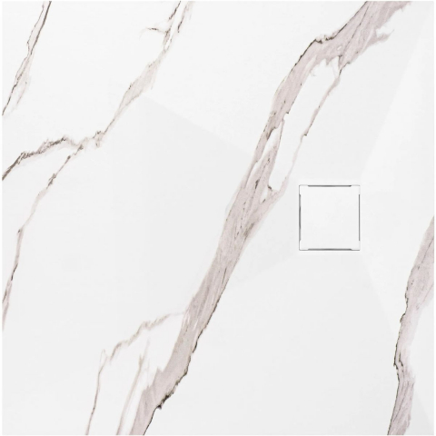 Rea Magnum cădiță de duș pătrată x90 cm alb REA-K7005 [2]