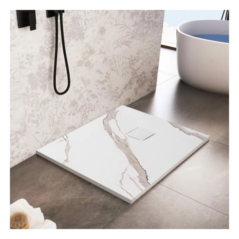 Rea Magnum cădiță de duș pătrată x90 cm alb REA-K7005 [3]