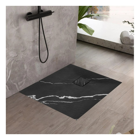 Rea Magnum cădiță de duș pătrată x90 cm negru REA-K7008 [7]