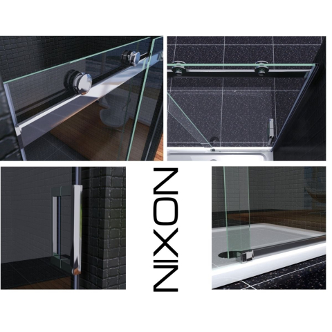 Rea Nixon-2 uși de duș 140 cm culisantă crom luciu/sticlă transparentă REA-K5007 [5]