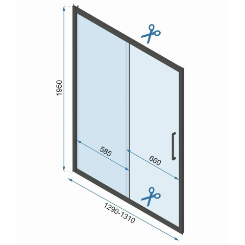 Rea Rapid Slide uși de duș 130 cm culisantă auriu periat/sticlă transparentă REA-K8590 [1]