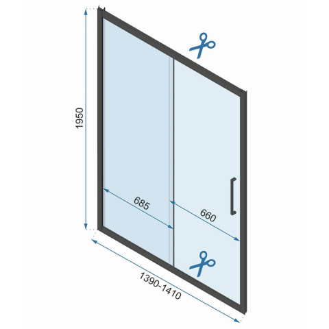 Rea Rapid Slide uși de duș 140 cm culisantă auriu periat/sticlă transparentă REA-K8591 [1]
