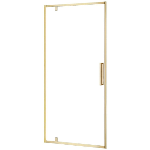 Usi batante - Rea Rapid Swing uși de duș 100 cm înclinabilă auriu periat/sticlă transparentă REA-K2503