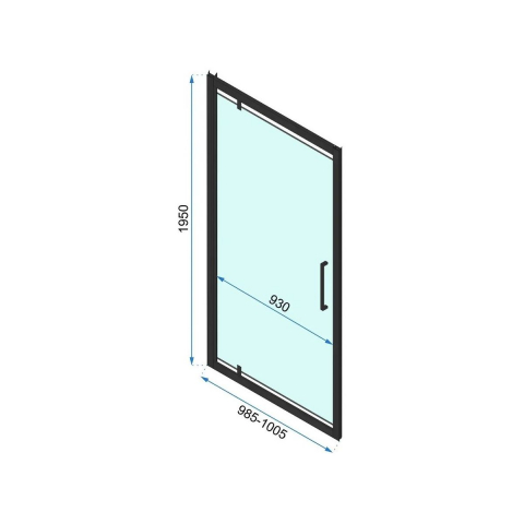 Rea Rapid Swing uși de duș 100 cm înclinabilă auriu periat/sticlă transparentă REA-K2503 [1]