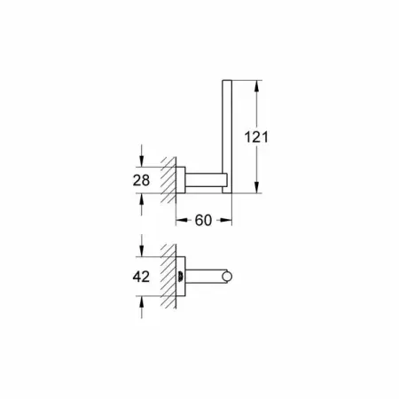 Rezerva suport hartie igienica Grohe Essentials Cube [1]