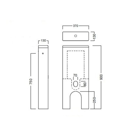 Rezervor vas WC Hatria, MONOLITH, alimentare din spate, pentru vase WC rectificate [1]