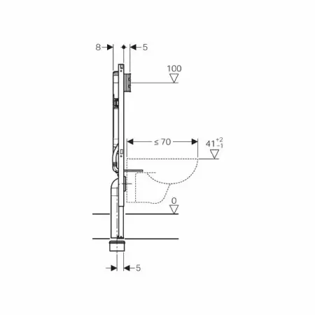 Rezervor wc cu cadru incastrat Geberit Duofix Sigma cu cadru 8 cm grosime [2]