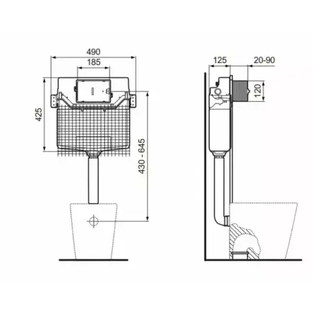 Rezervor wc incastrat Ideal Standard ProSys SmartValve R015667 [4]
