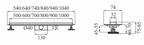 Rigola dus CALANI ECO360 SLIM crom 60 [6]