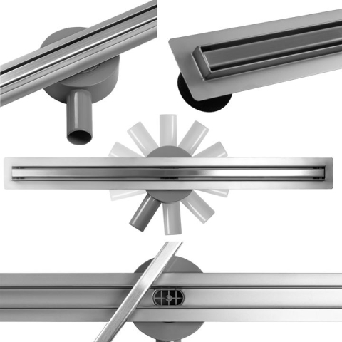 Rigole si canale de scurgere dus - Rigola dus CALANI ECO360 SLIM crom 60