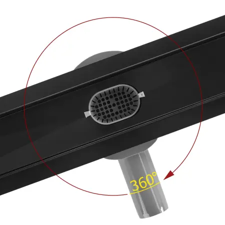Rigola dus Neox Pro Linear Drain Negru 90cm, Rea [1]