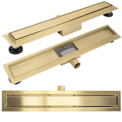 Rigole si canale de scurgere dus - Rigola dus Rea NEOX 80 auriu periat