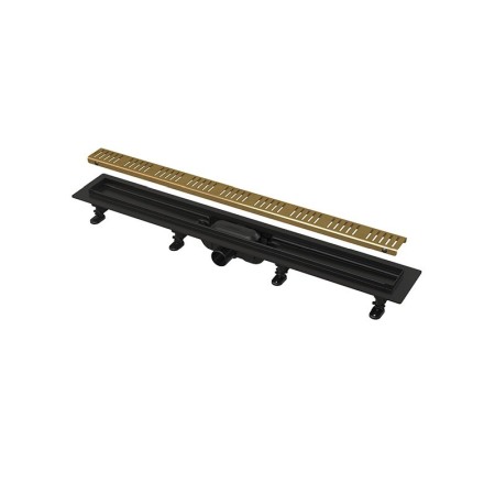 Cabine dus - Rigola pentru dus, Alcadrain, Simple, cu gratar, 65 cm, auriu APZ10BLACK-650BRASS