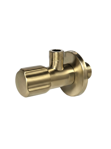 Robinet colțar 02  1/2" x 3/8" auriu periat [1]