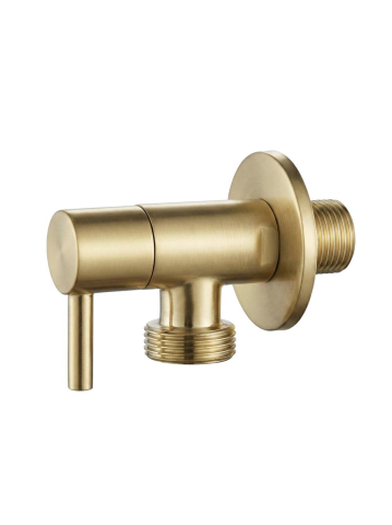 Robinet colțar 1/2" x 3/4" auriu periat [2]