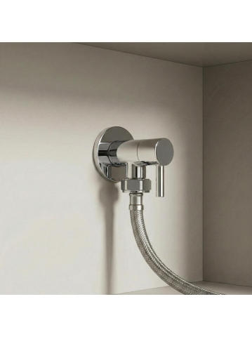 Robinet colțar 1/2" x 3/4" crom [4]