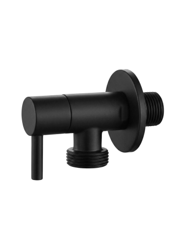Robinet colțar 1/2" x 3/4" negru [3]