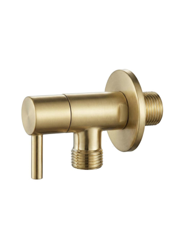 Robinet colțar 1/2" x 3/8" auriu periat [3]