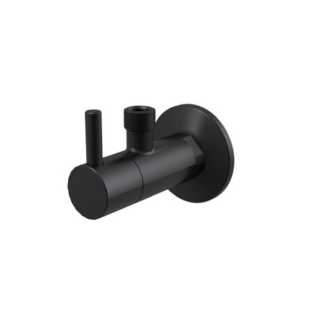 Robinete coltar - Robinet coltar, AlcaPlast, cu filtru 1/2, negru mat